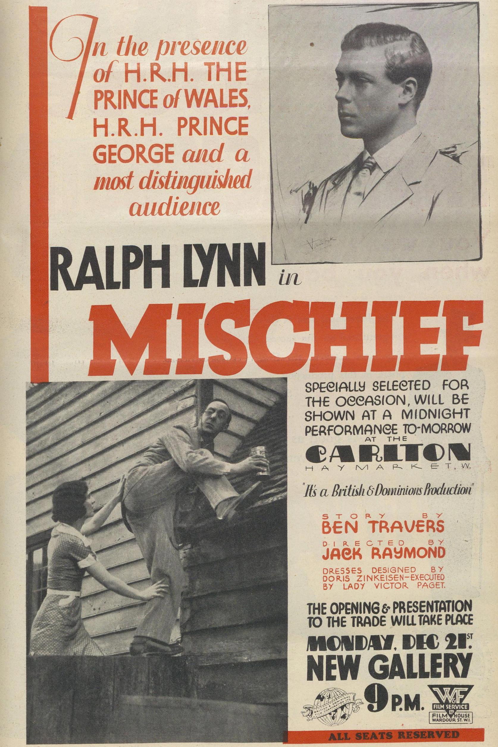 Mischief (1931) poster