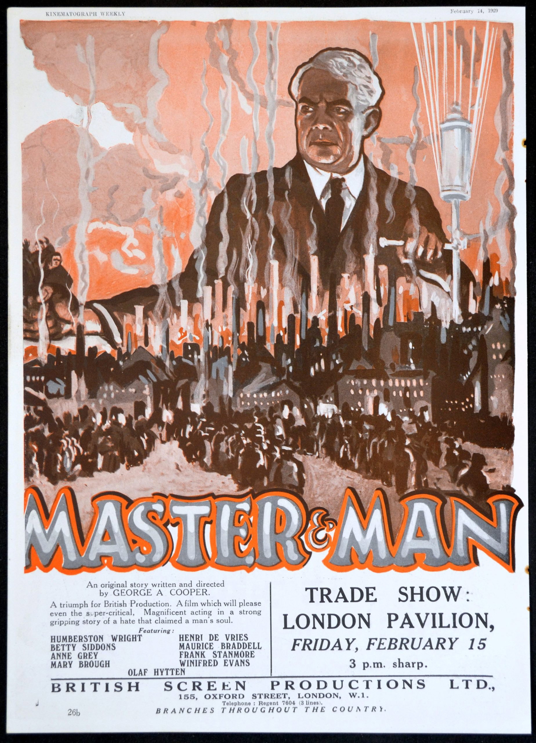 Master And Man (1929) poster