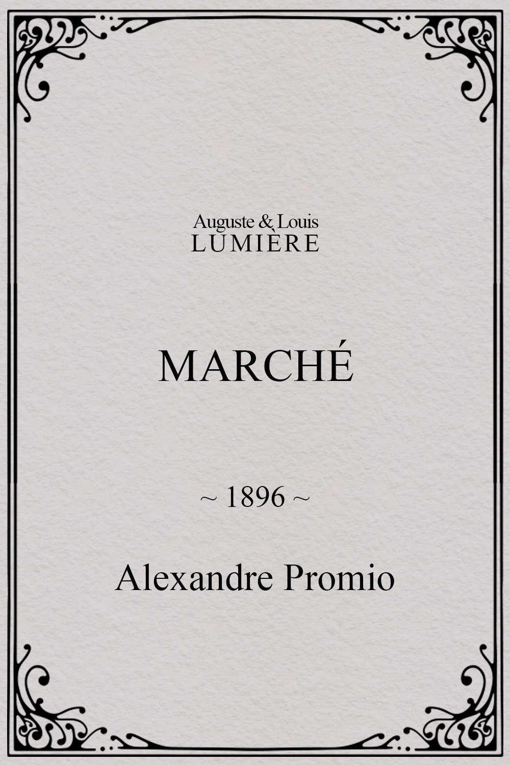 Marché (1896) poster
