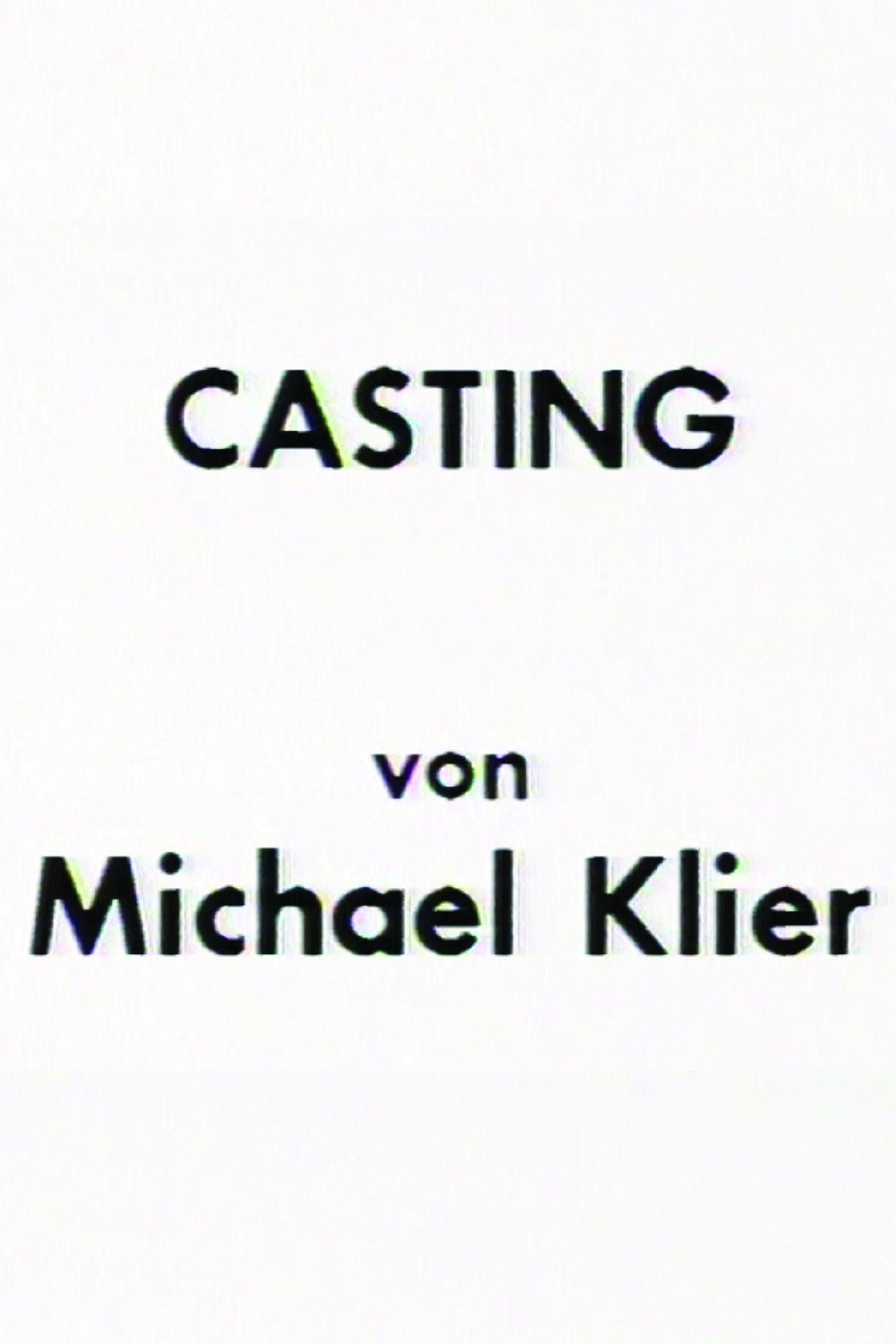 CASTING (1986) poster