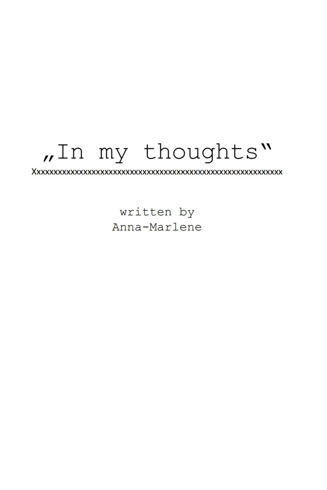 In my thoughts (2026) poster