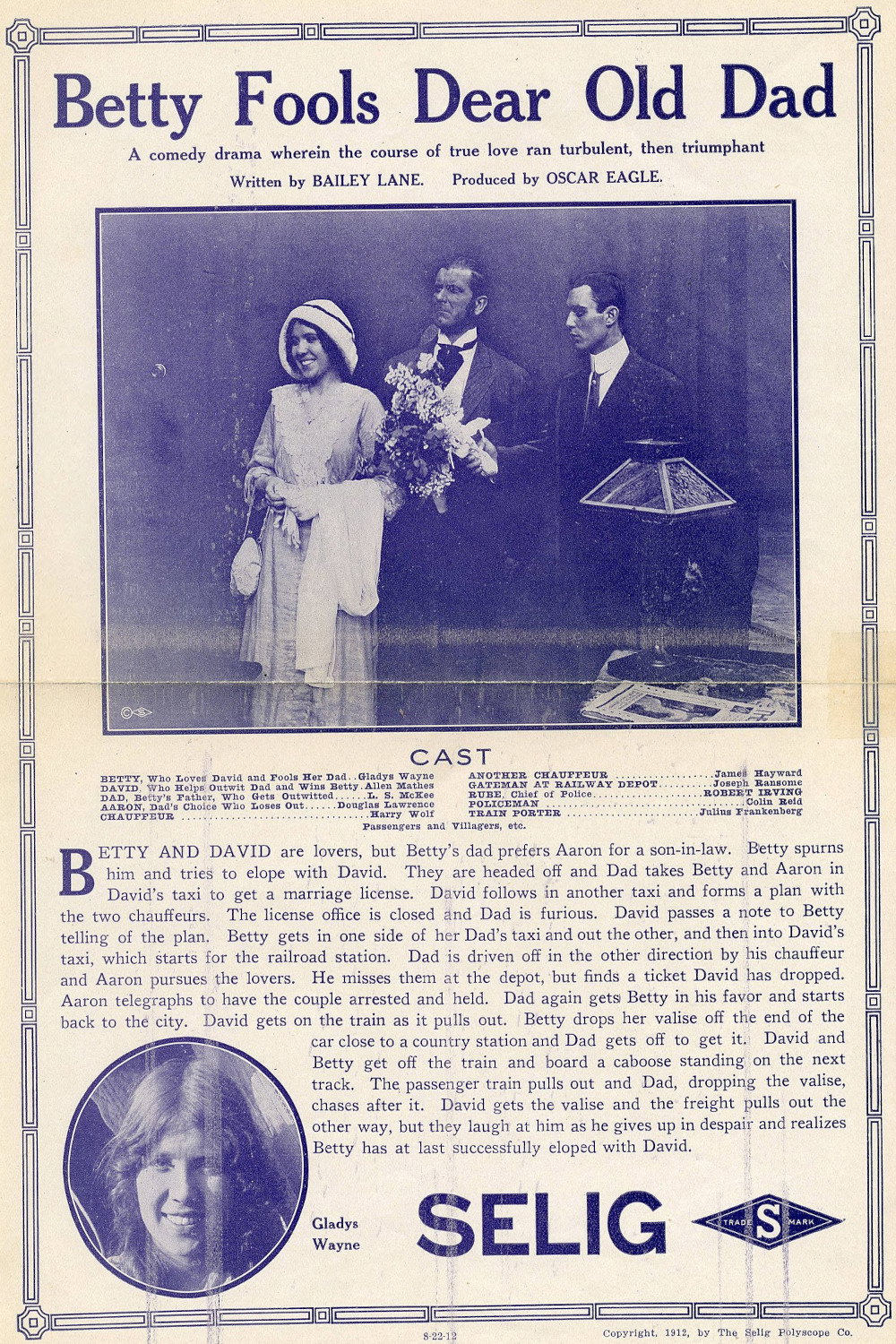 Betty Fools Dear Old Dad (1912) poster