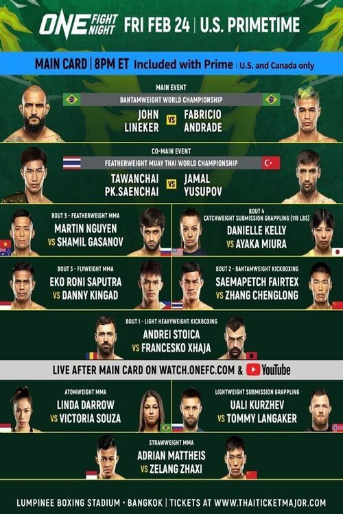 ONE Fight Night 7: Lineker vs. Andrade II (2023) poster