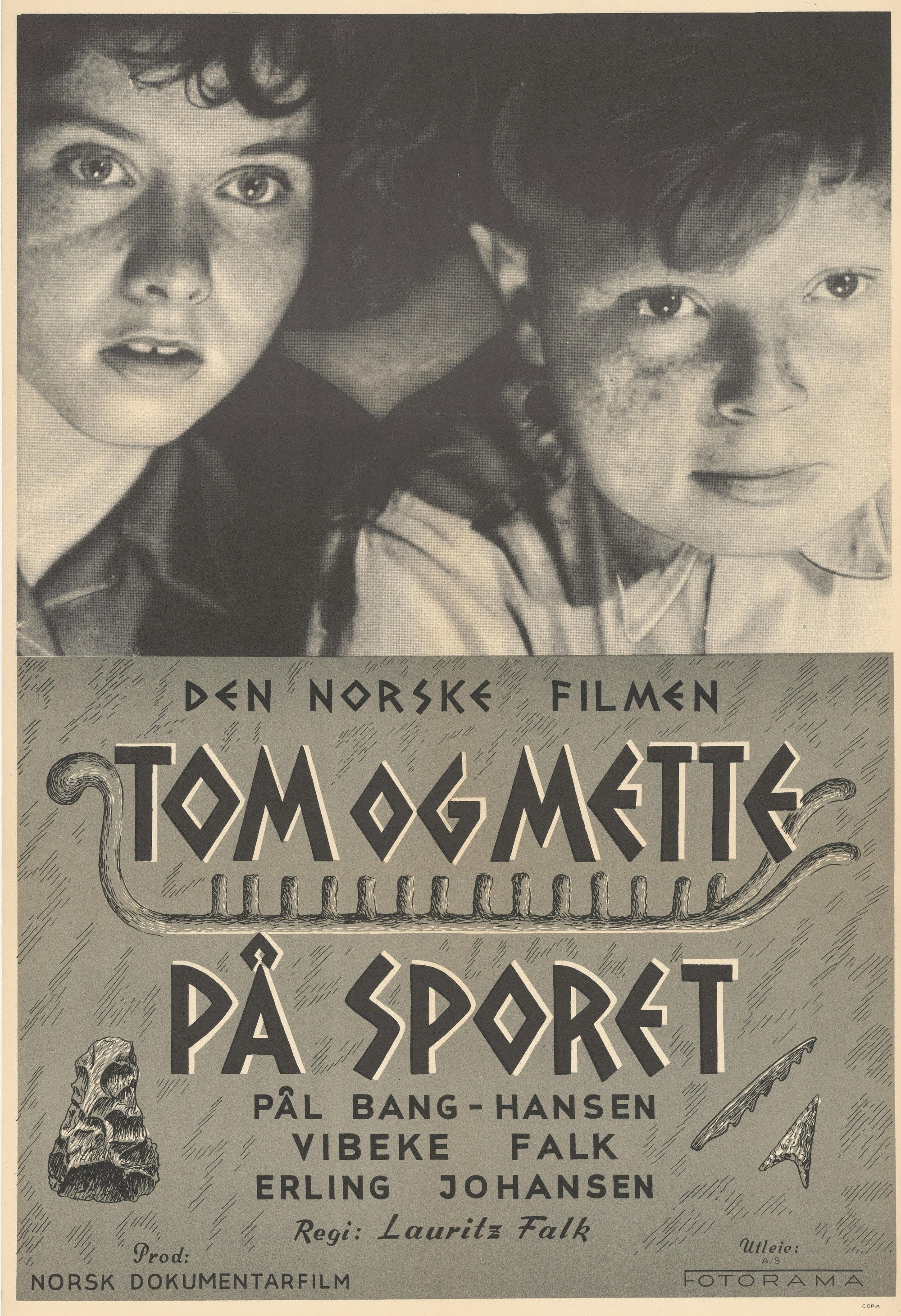 Tom og Mette på sporet (1952) poster