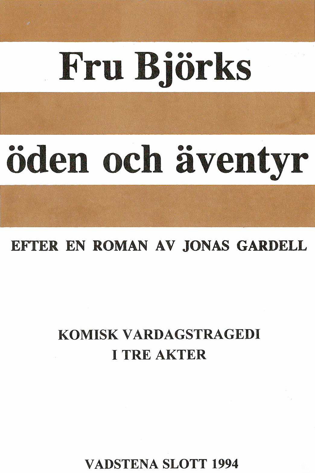 Fru Björks öden och äventyr (1995) poster