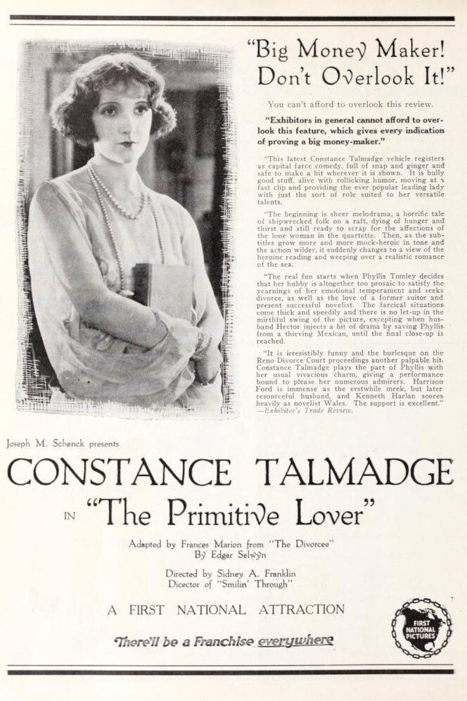 The Primitive Lover (1922) poster
