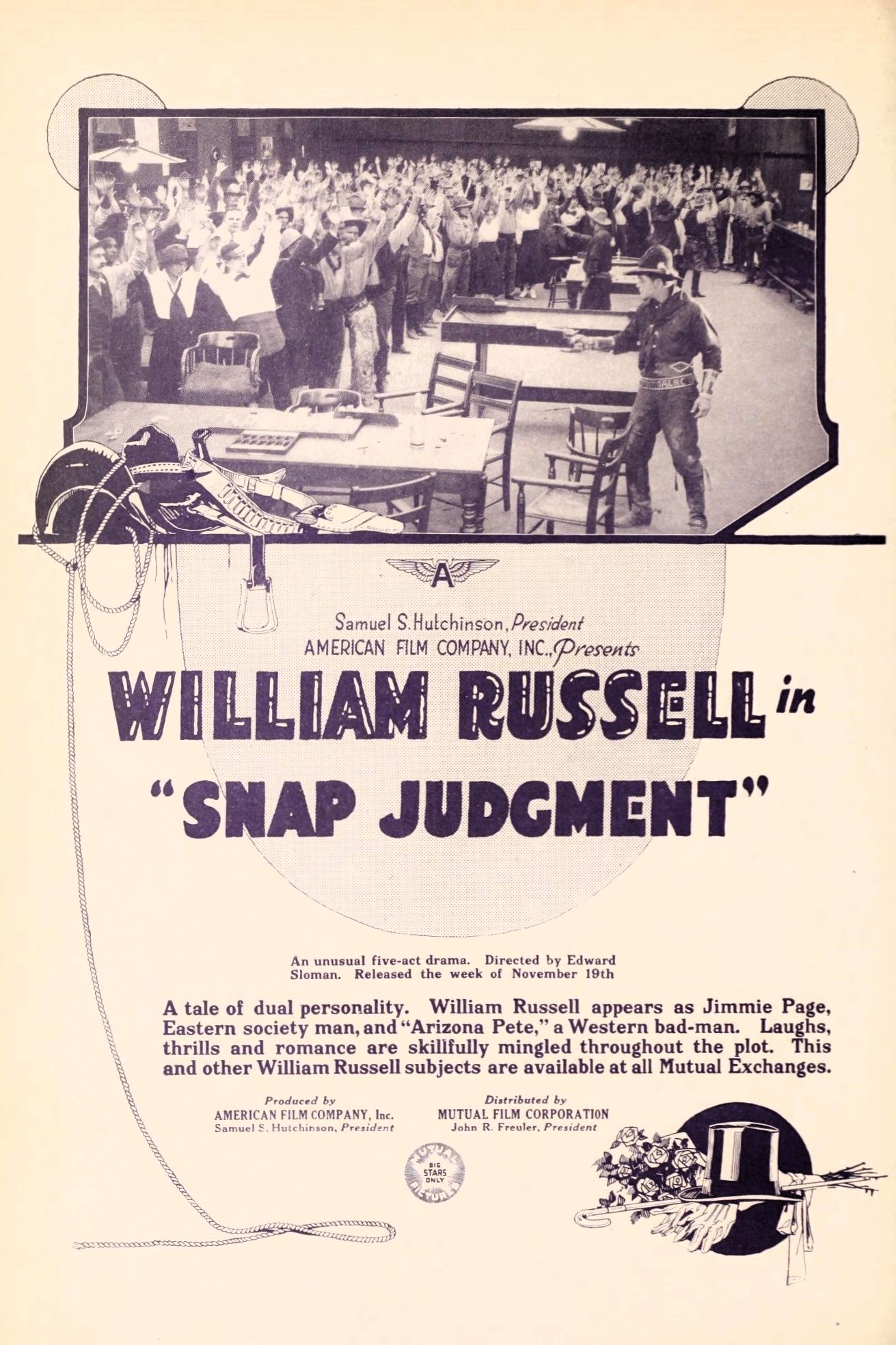 Snap Judgment (1917) poster