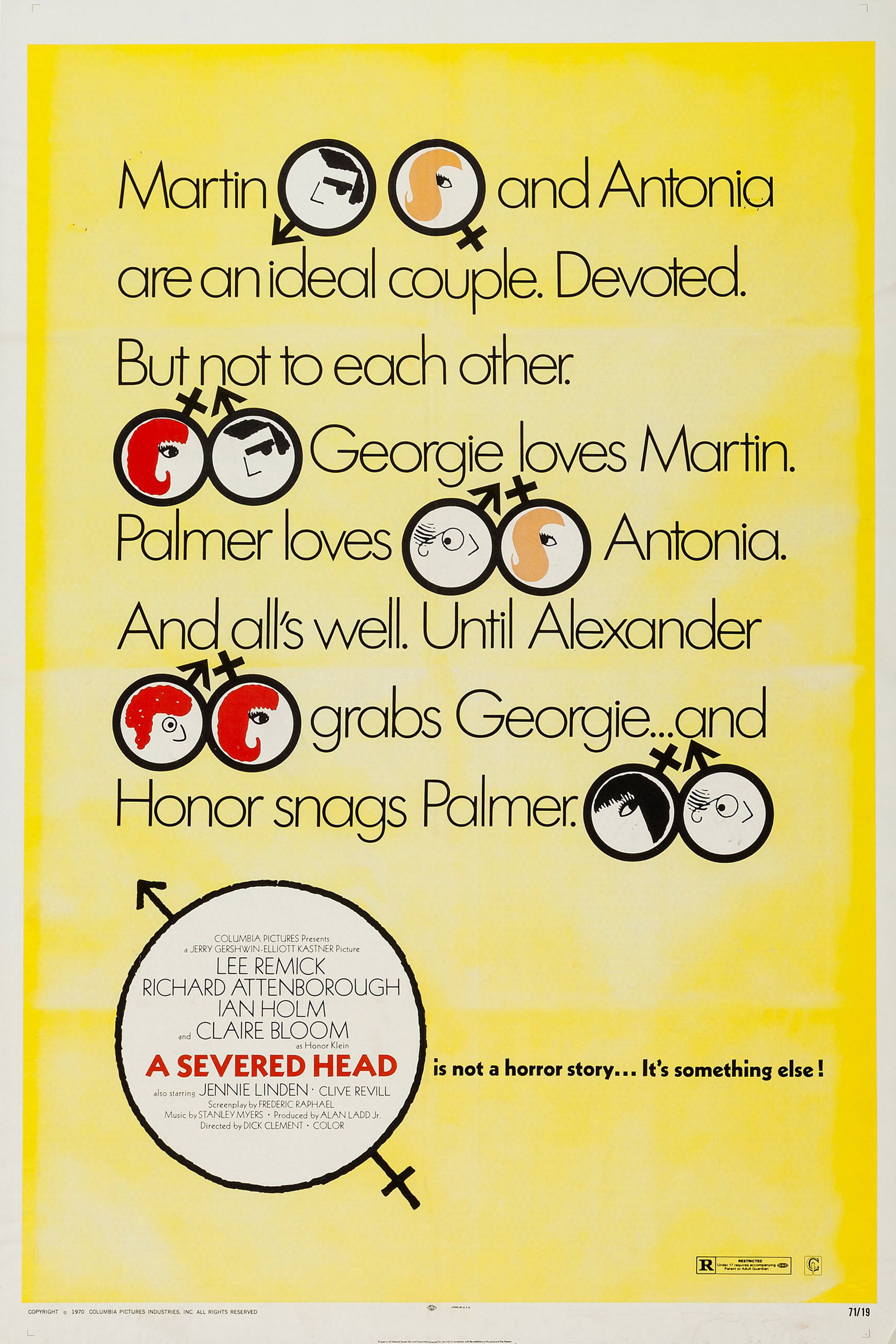 A Severed Head (1971) poster