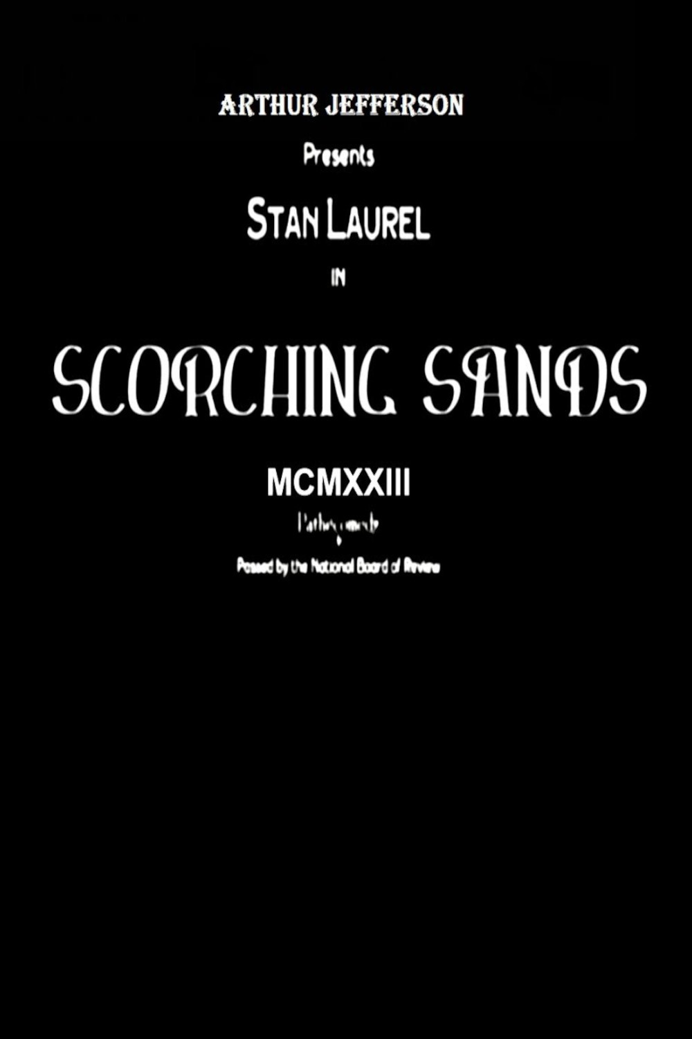 Scorching Sands (1923) poster