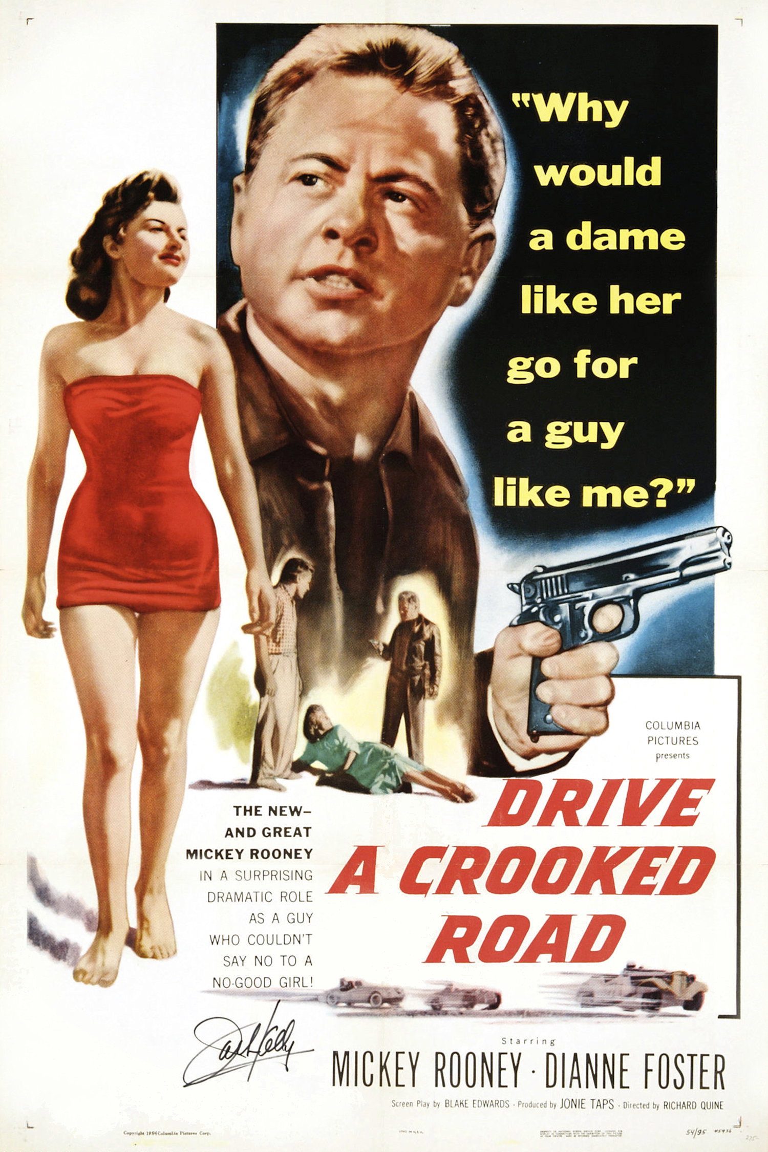 Drive a Crooked Road (1954) poster