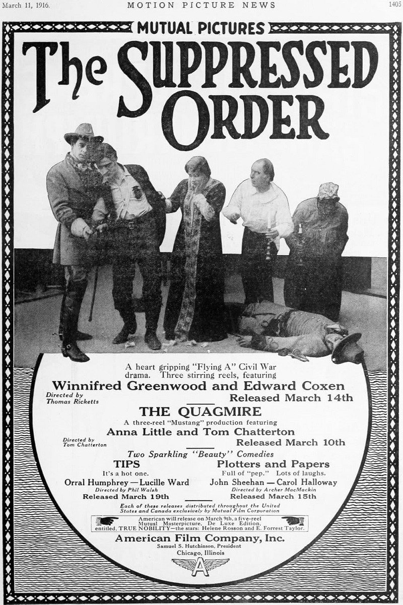 The Suppressed Order (1916) poster