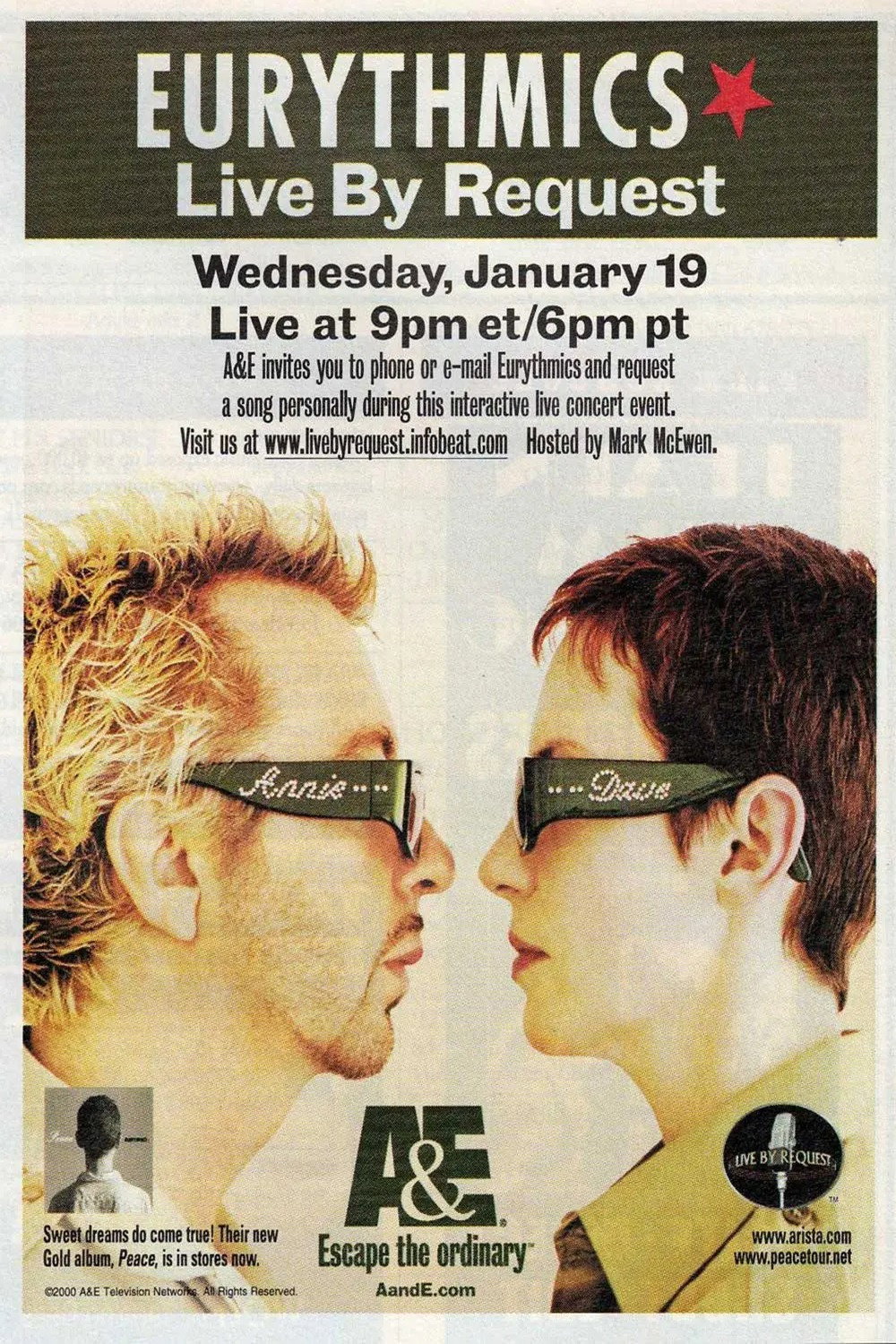 Eurythmics Live By Request (2000) poster