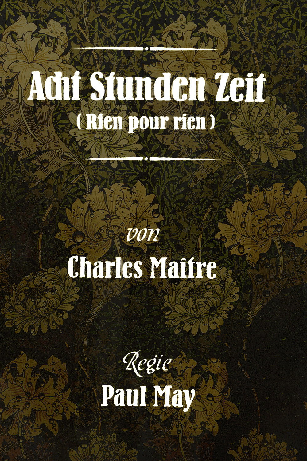 Acht Stunden Zeit (1965) poster