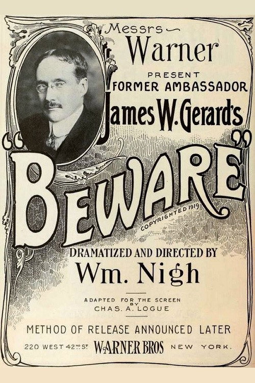 Beware! (1919) poster