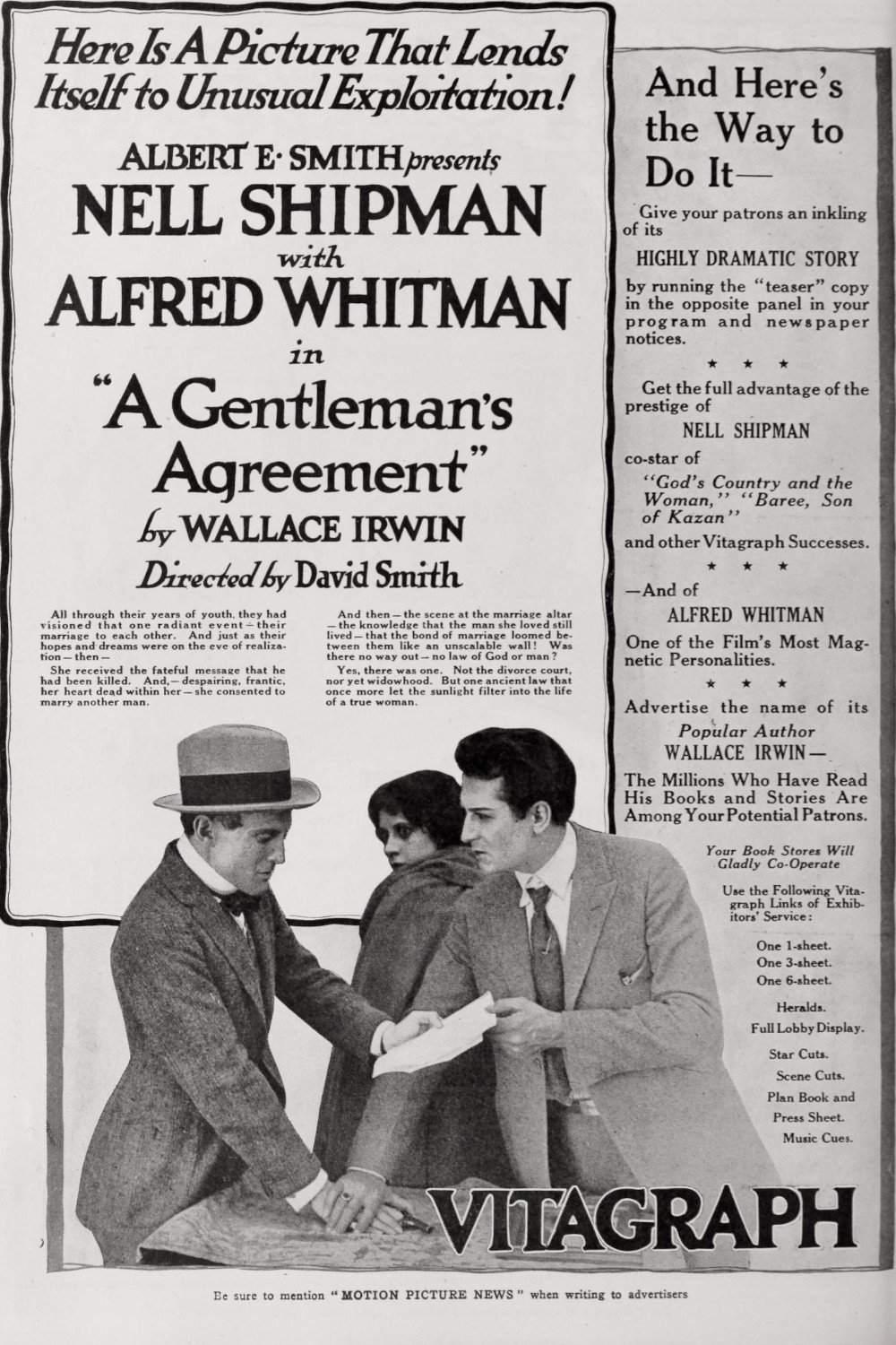 A Gentleman's Agreement (1918) poster