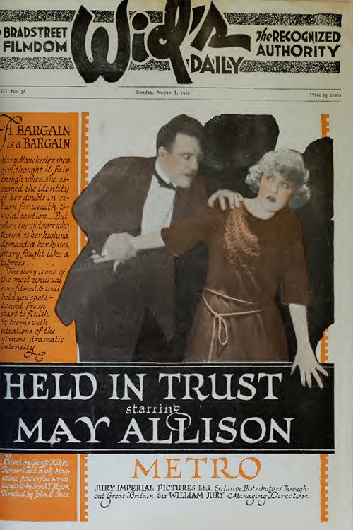 Held in Trust (1920) poster