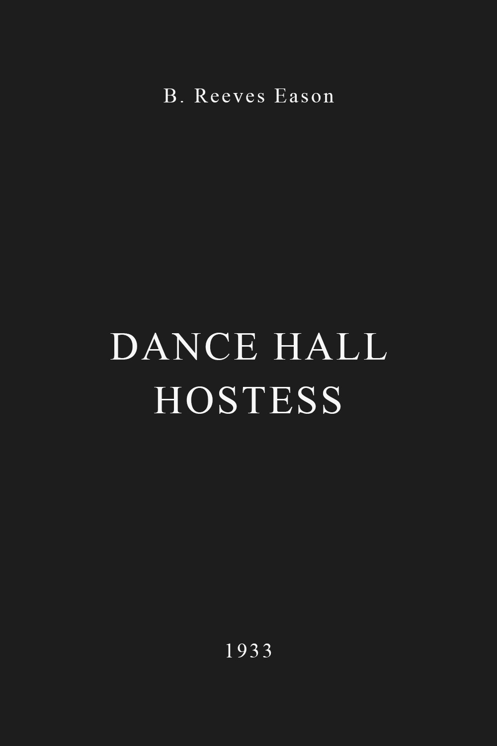 Dance Hall Hostess (1933) poster