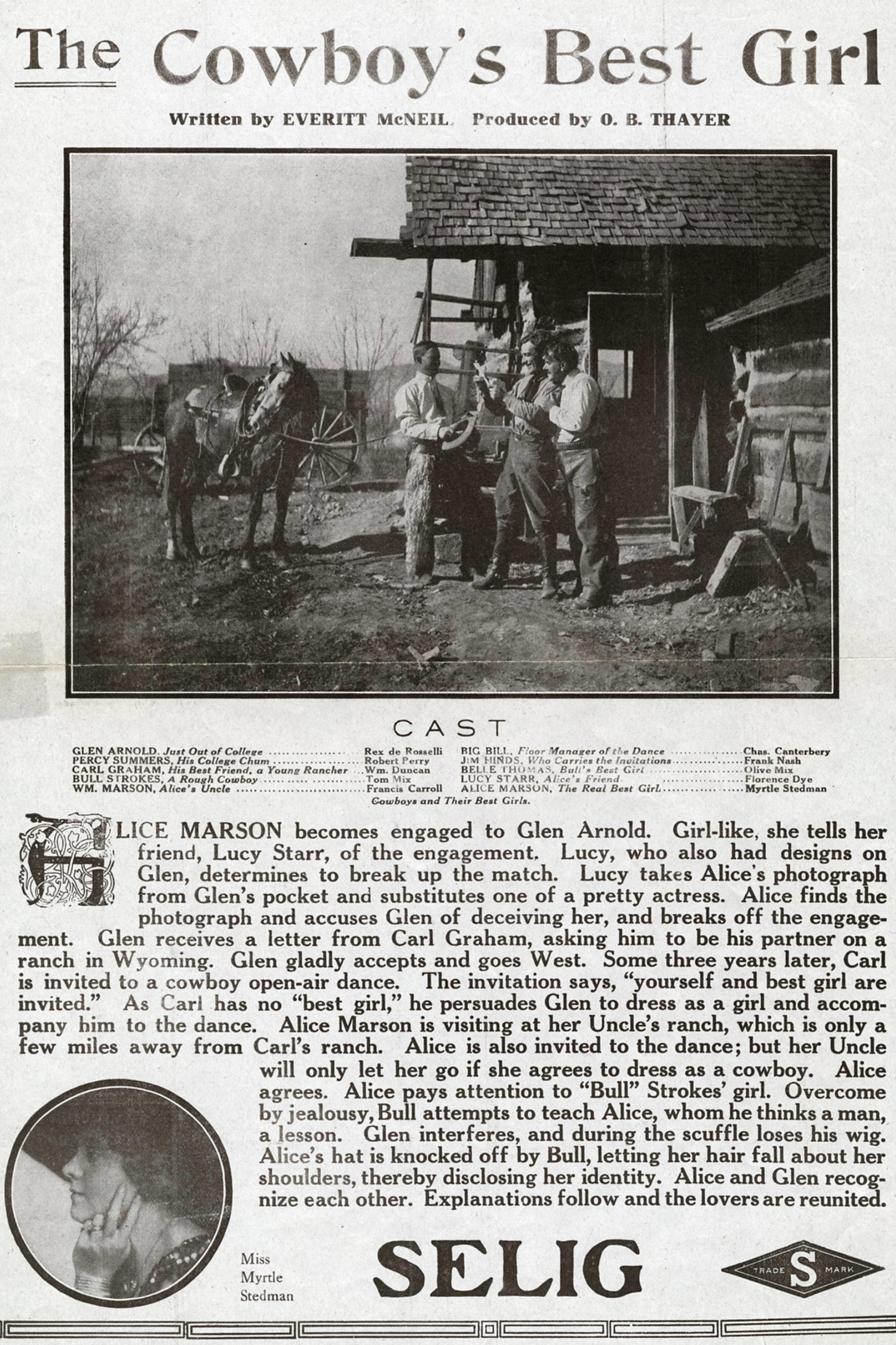 A Cowboy's Best Girl (1912) poster