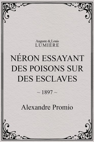 Néron essayant des poisons sur des esclaves