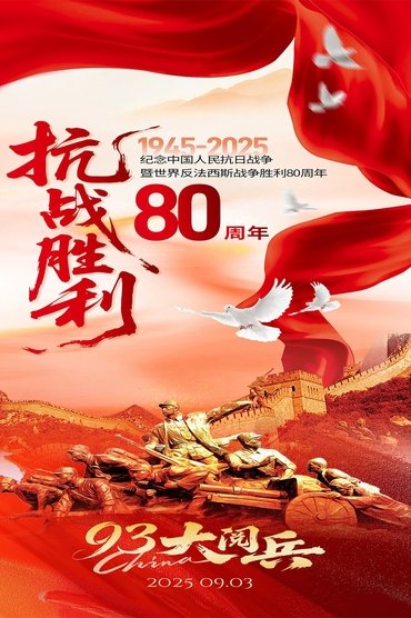 1945-2025纪念中国人民抗日战争暨世界反法西斯战争胜利80周年大阅兵