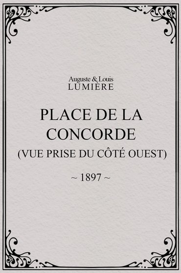 Place de la Concorde (vue prise du côté ouest)