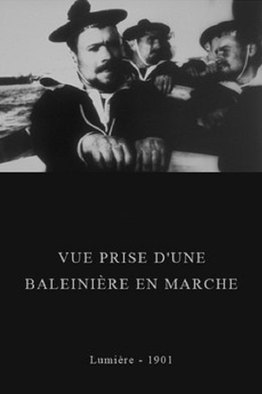 Vue prise d'une baleinière en marche