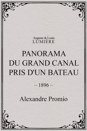 Panorama du grand Canal pris d'un bateau