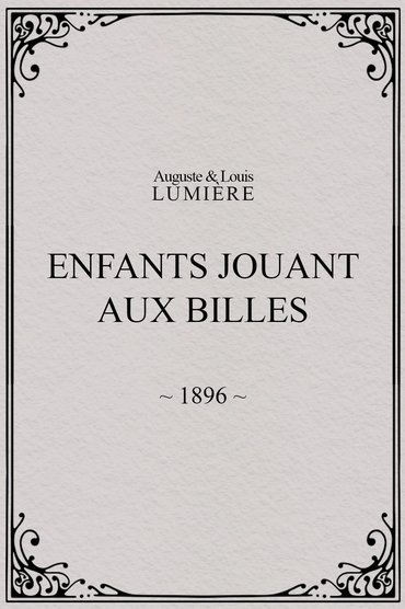 Enfants jouant aux billes