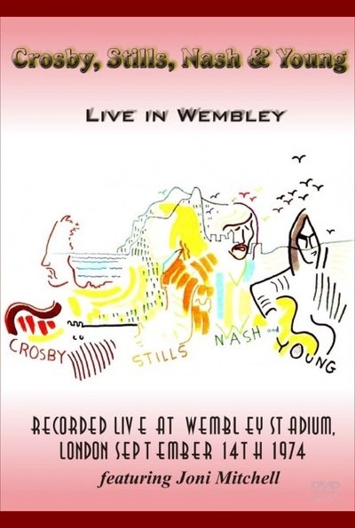 Crosby, Stills, Nash & Young - Live in Wembley 1974 Poster