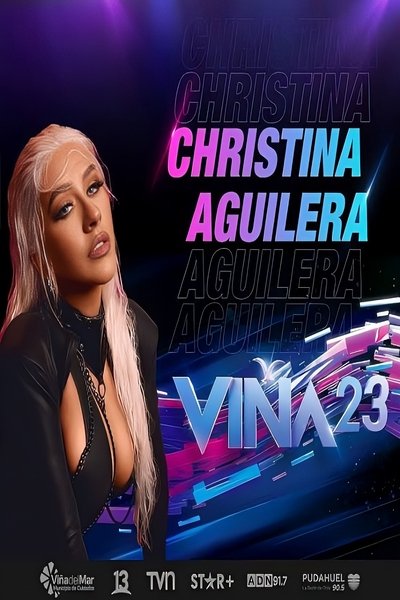Christina Aguilera at Viña del Mar Festival Poster