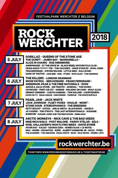 Pearl Jam: Rock Werchter 2018 Poster