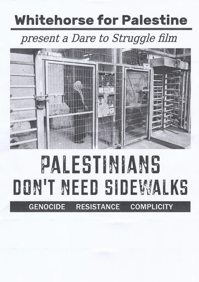 Palestinians Don't Need Sidewalks