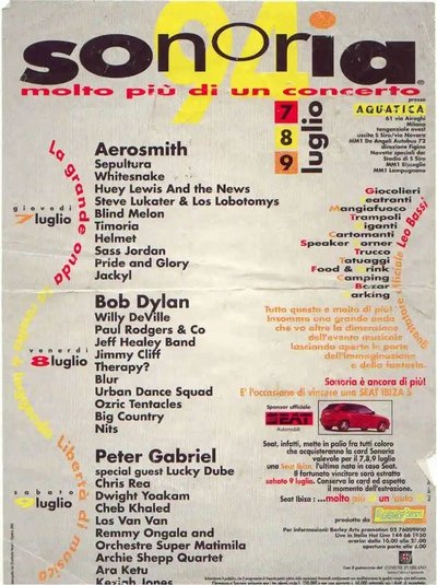 Whitesnake in Concert - Sonoria Festival at Acquatica Park Poster