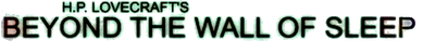 Beyond the Wall of Sleep Logo