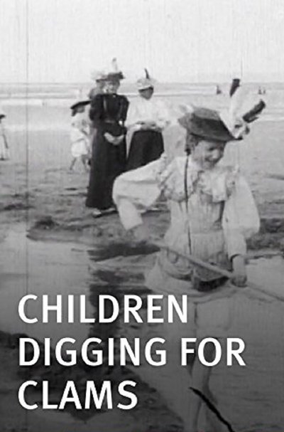 Children Digging for Clams poster Children Digging for Clams