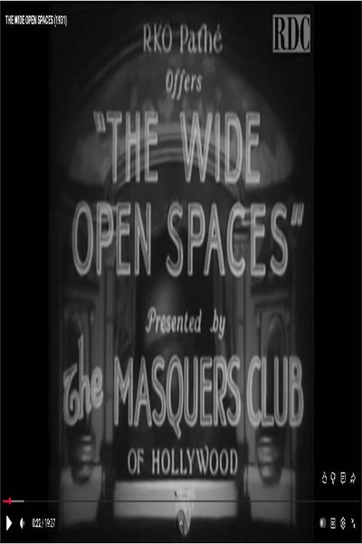 movie poster for The Wide Open Spaces