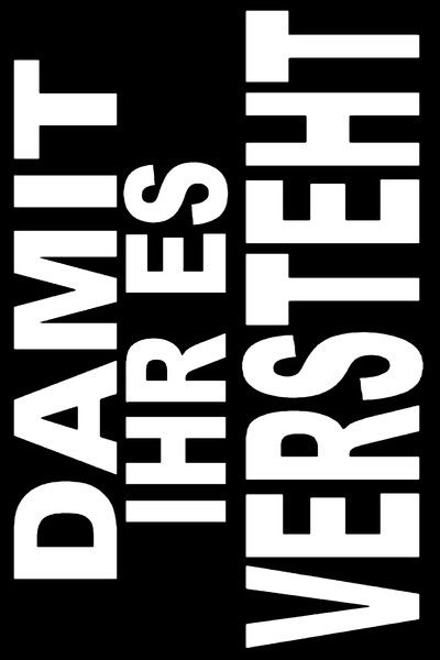 Poster do Filme Damit Ihr es versteht