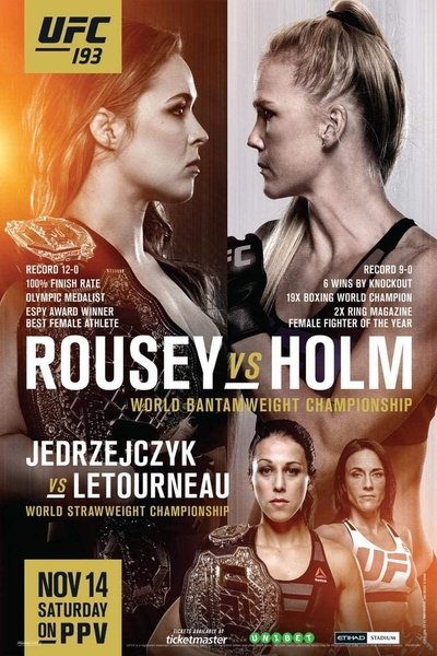 Poster for the movie UFC 193: Rousey vs. Holm