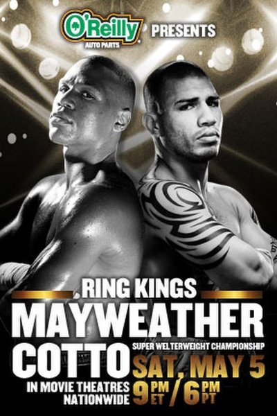 Poster for the movie Floyd Mayweather Jr. vs. Miguel Cotto