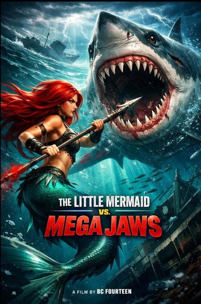 The Little Mermaid vs. Mega Jaws