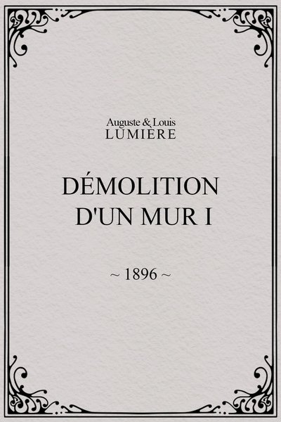 Poster do Filme Démolition d'un mur I