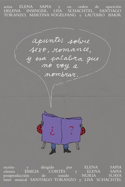 Poster do Filme Apuntes sobre sexo, romance, y esa palabra que no voy a nombrar.