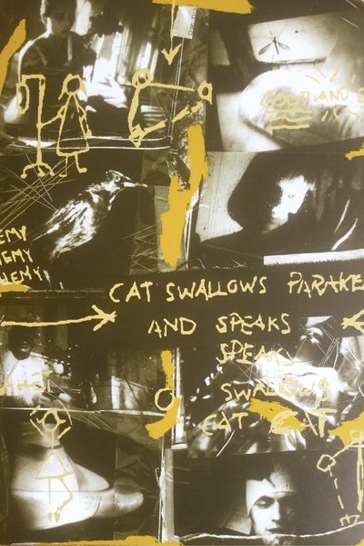 movie poster for Cat Swallows Parakeet and Speaks!