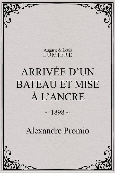 Poster do Filme Arrivée d’un bateau et mise à l’ancre