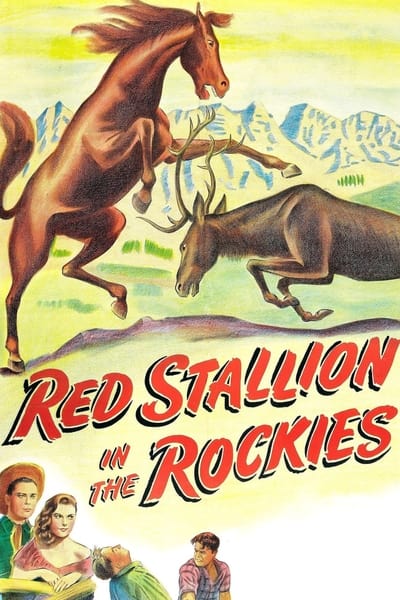 Red Stallion In The Rockies