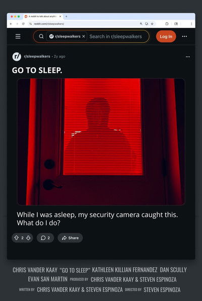 movie poster for Go to Sleep