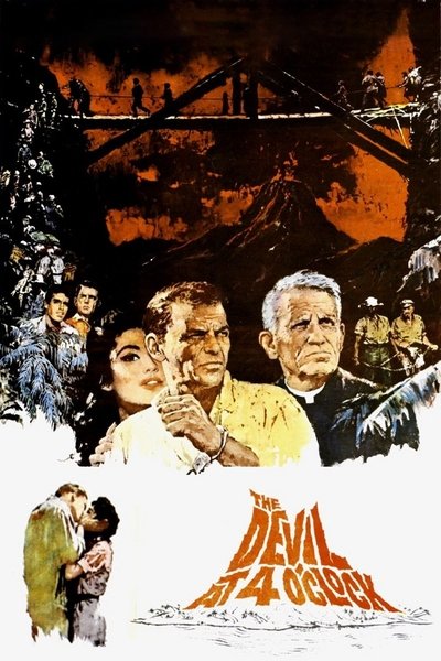 Poster for the movie The Devil at 4 O'Clock