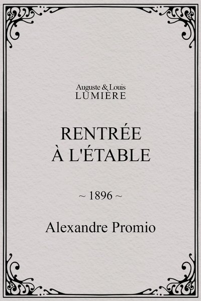 Rentrée à l'étable poster Rentrée à l'étable