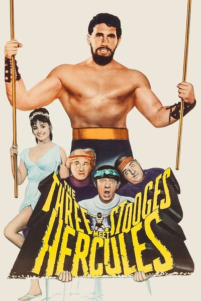 Poster for the movie The Three Stooges Meet Hercules