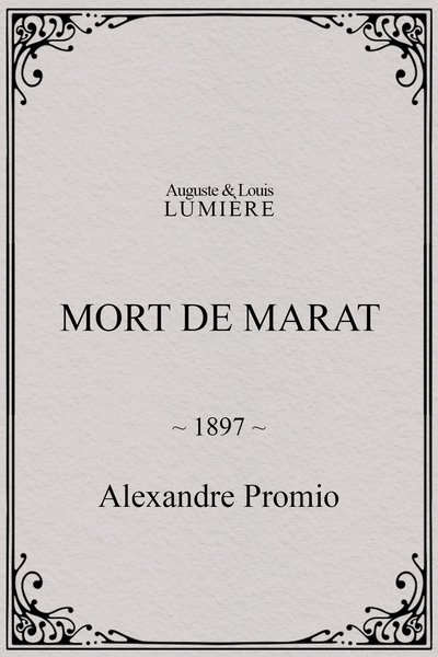 Poster for the movie Death of Marat
